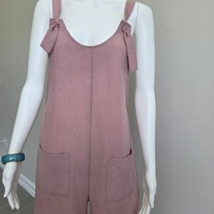 Pink Sleeveless Jumpsuit with Pockets